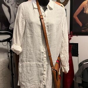 Tahari White Button Down Shirt